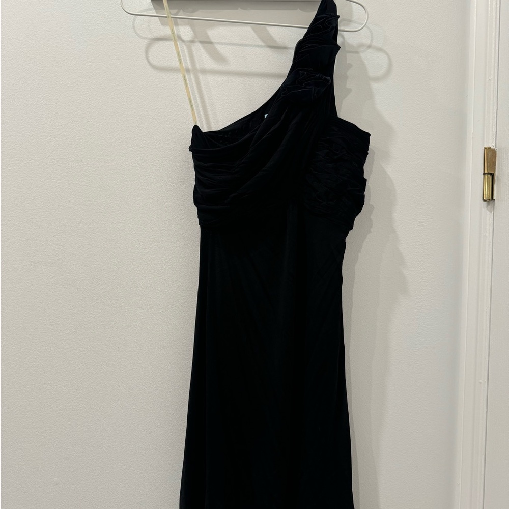 Guess by Marciano Black One-Shoulder Dress